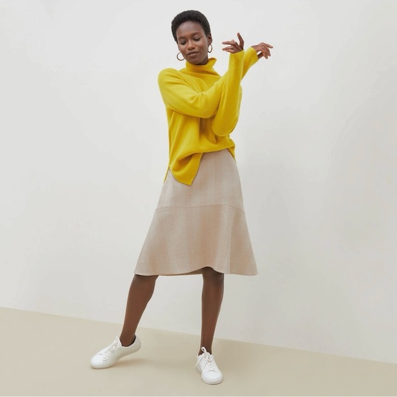 M.M. Lafleur The Astor Skirt—Wool Herringbone Sz 8 - Picture 1 of 8
